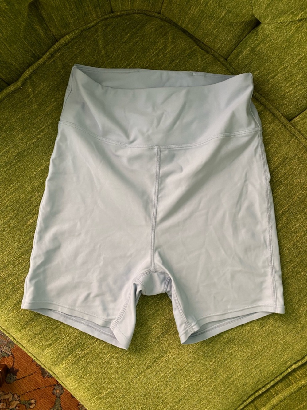 J. Crew Pale Blue High-Waist Bike Shorts